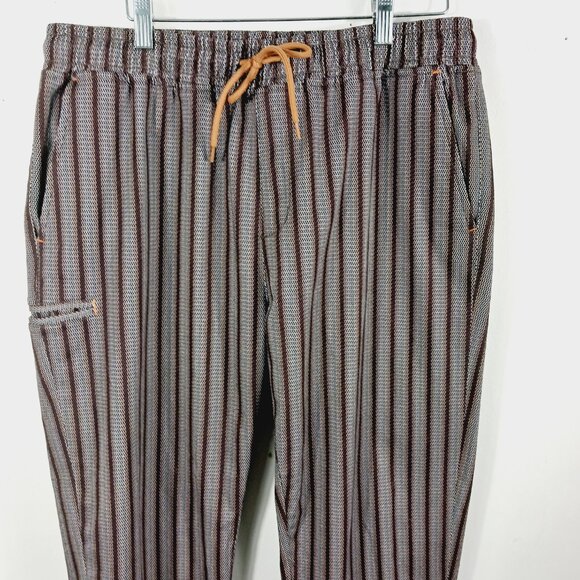 TALLIA Sport Men's Drawstring Pants, Cotton Stretch, Striped, Size Large, Casual - Picture 7 of 16